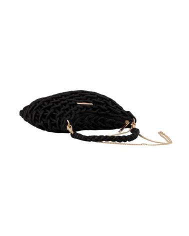 SAC BANDOULIÈRE SIMOSASTRE NOIR À TEXTURE MATELASSÉE NEGRO