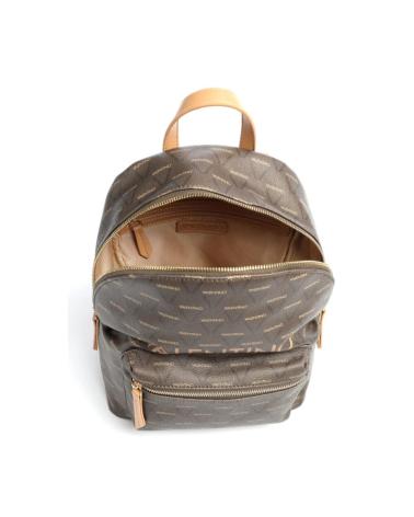 MOCHILA VALENTINO MONOGRAM EM COURO CASTANHO CUERO