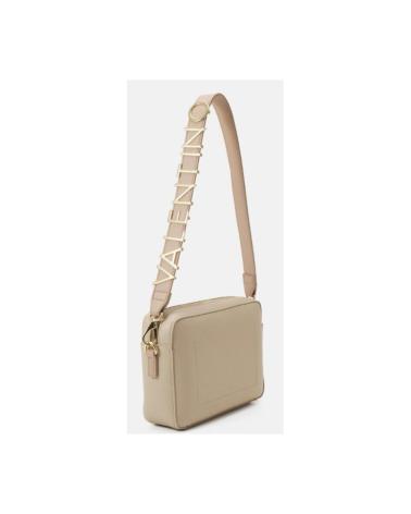 SAC BANDOULIÈRE VALENTINO BEIGE AVEC LARGE SANGLE LOGO ET DESIGN COMPACT BEIG