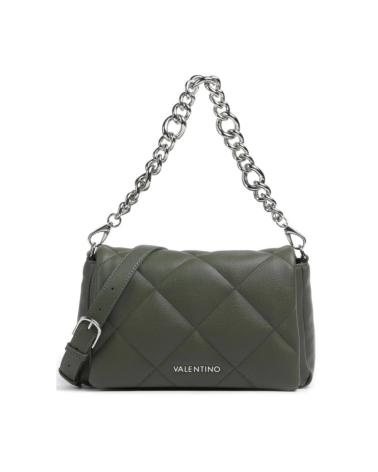 VALENTINO GREEN QUILTED CROSSBODY BAG WITH CHAIN VERDE