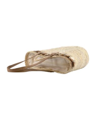 BOLSO DE MANO SIMOSASTRE EN RAFIA NATURAL CON DETALLE DORADO ORO