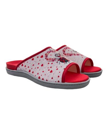 Calzado-De-Casa-De-Mujer-PLUMAFLEX-ZAPATILLAS-CASA-MUJER-ABIERTAS-12404-MARIQUITA-ROJO