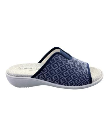 House-Slipers-De-Mujer-PLUMAFLEX-ZAPATILLAS-CASA-CUNA-ELASTICO-CENTRAL-14503-MARINO-AZUL