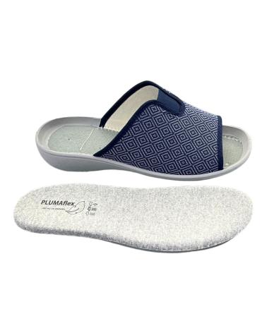 House-Slipers-De-Mujer-PLUMAFLEX-ZAPATILLAS-CASA-CUNA-ELASTICO-CENTRAL-14503-MARINO-AZUL