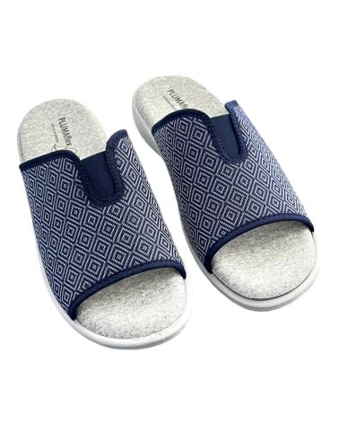 House-Slipers-De-Mujer-PLUMAFLEX-ZAPATILLAS-CASA-CUNA-ELASTICO-CENTRAL-14503-MARINO-AZUL