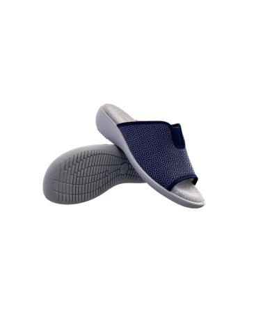 House-Slipers-De-Mujer-PLUMAFLEX-ZAPATILLAS-CASA-CUNA-ELASTICO-CENTRAL-14503-MARINO-AZUL