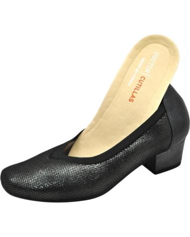 Zapatos de Mujer D`CUTILLAS DOCTOR CUTILLAS 81212 SALON PLANTILLA EXTRAIBLE MUJER NEGRO