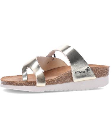 INTERBIOS SANDALIAS DE MUJER 7119-MG PLATINO