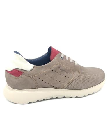 ZAPATOS DE CORDONES HIMALAYA 3154 TAUPE GRIS CON DETALLES ROJOS GRIS