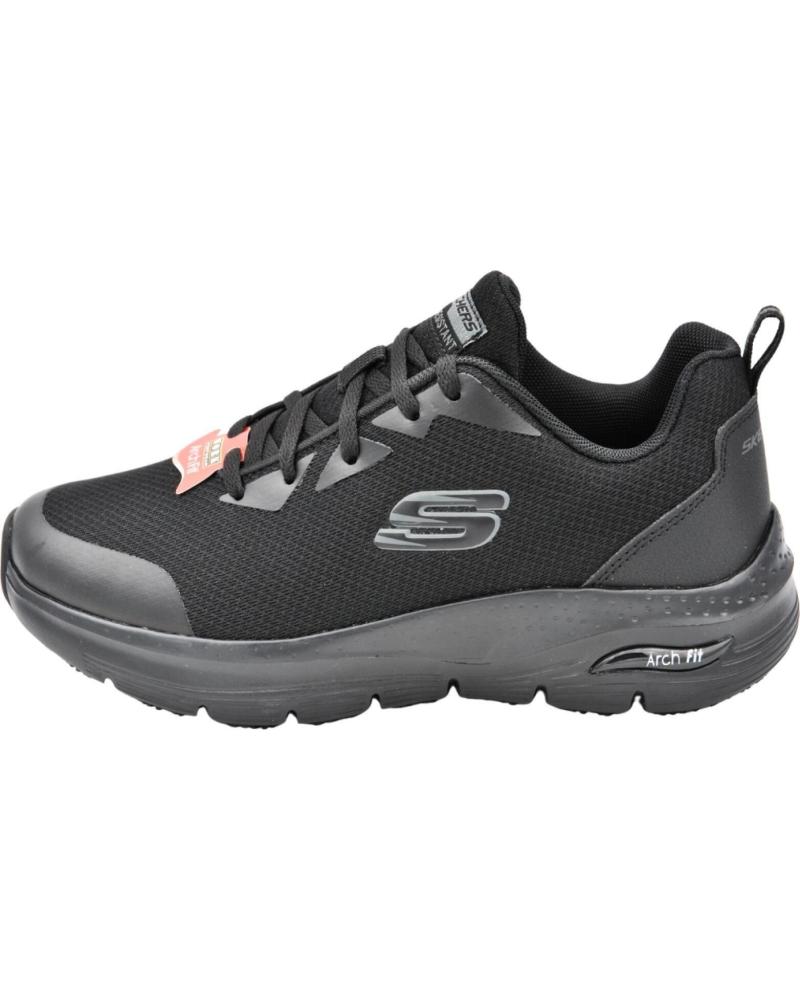 SKECHERS LABORAL 108019EC ARCH FIT ZAPATILLAS CORDONES PARA BLK