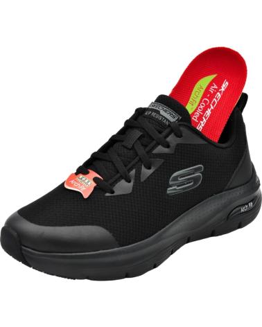 SKECHERS LABORAL 108019EC ARCH FIT ZAPATILLAS CORDONES PARA BLK