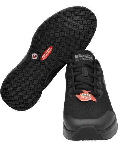 SKECHERS LABORAL 108019EC ARCH FIT ZAPATILLAS CORDONES PARA BLK