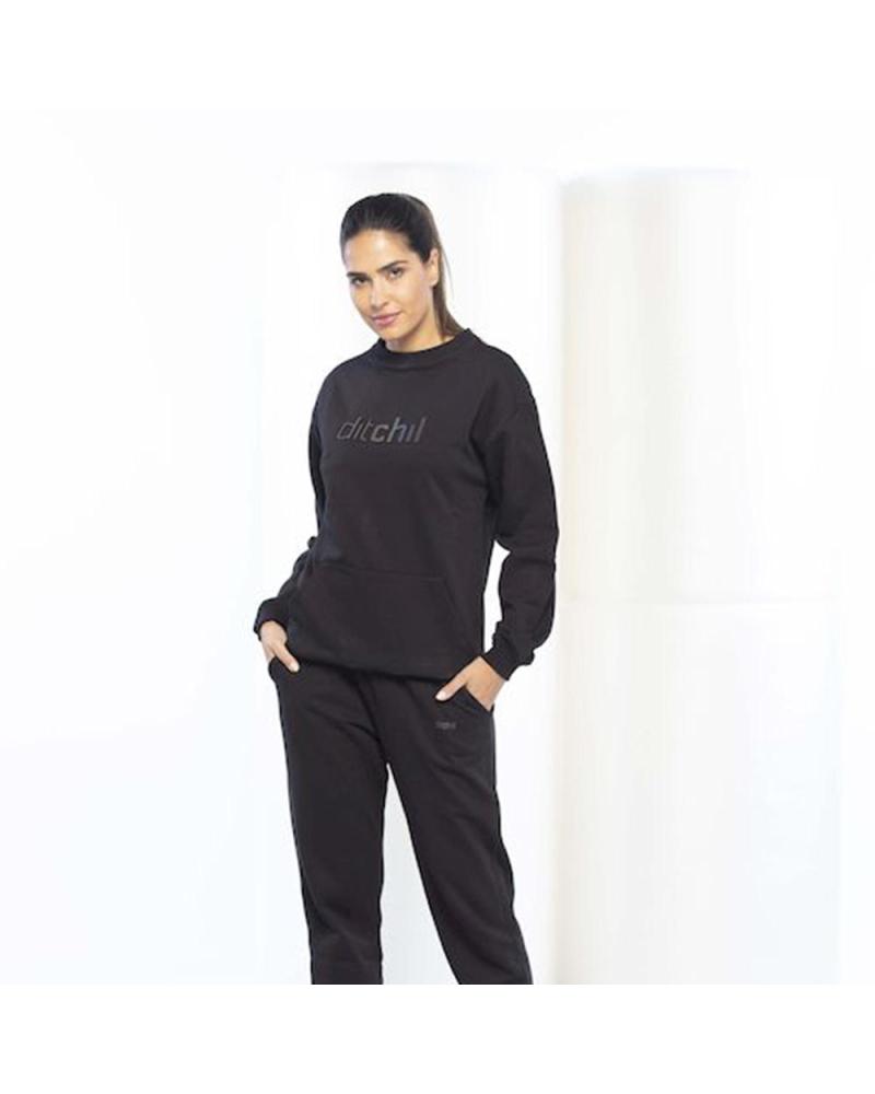DITCHIL SUDADERA CLASSIC SW3072-900 NEGRA 900