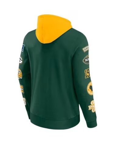 FANATICS GREEN BAY PACKERS HOODIE GREEN - MODEL 02K6-965L-7T-NRC VERDE