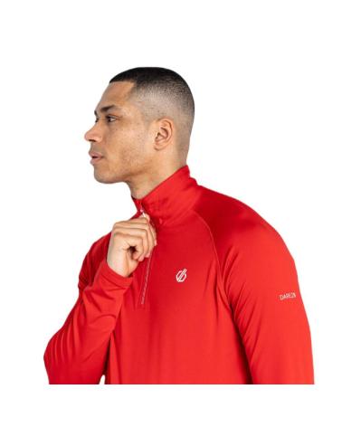 DARE 2B CAMISETA TÉRMICA FUSE UP II MEDIA CREMALLERA HOMBRE ROJO