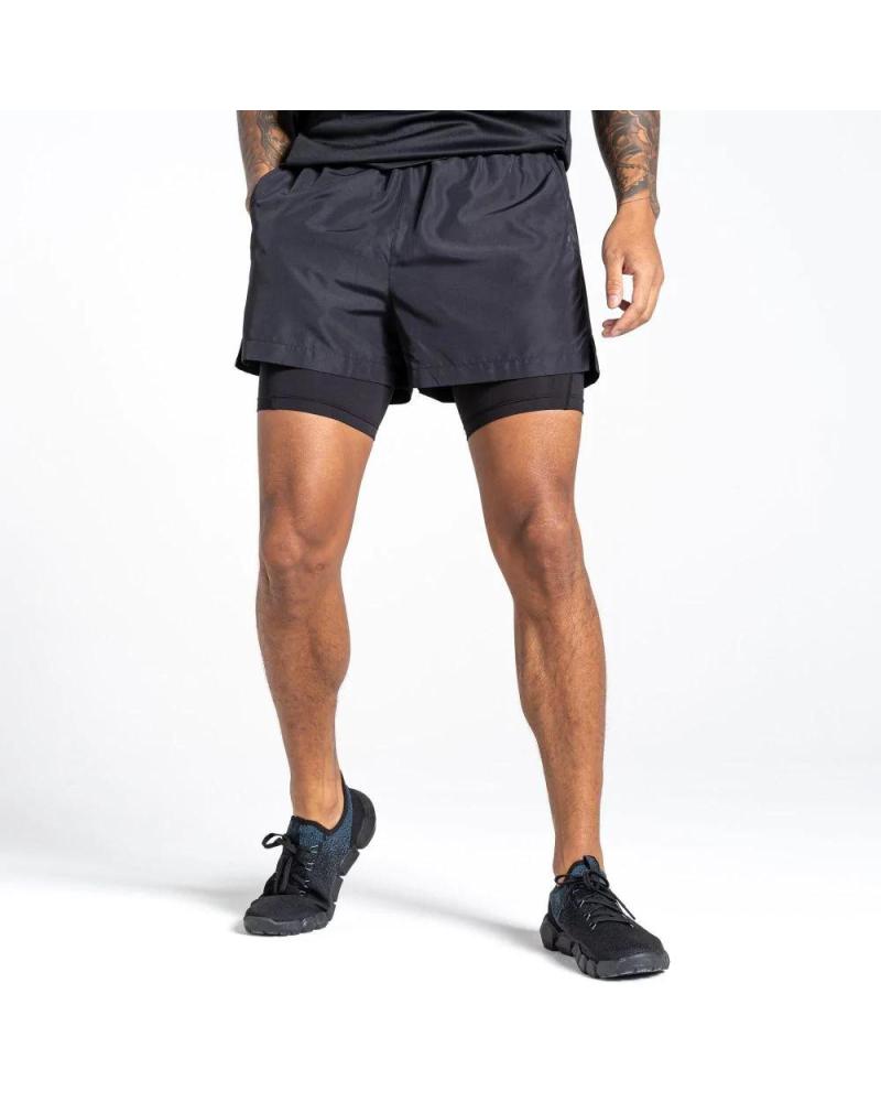 DARE 2B PANTALÓN CORTO DEPORTIVO HOMBRE NEGRO NEGRO