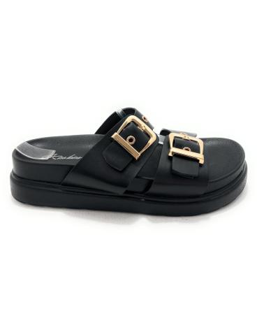 -KISS-LEISS-SANDALIA-HEBILLAS-CONFORT-RELAX-NEGRO