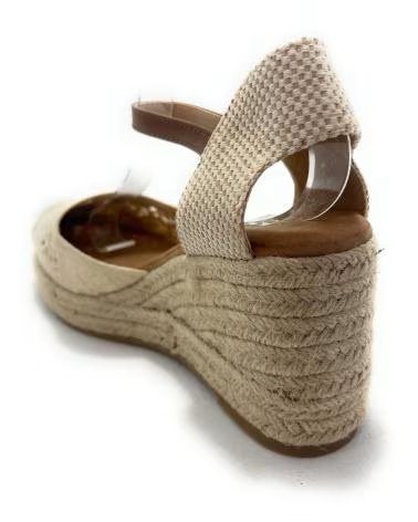 KISS LEISS ESPADRILLAS CON ZEPPA MEDIA E PUNTA RICAMATA BEIGE