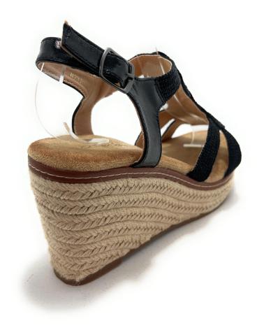 Sandales-habillées-femme-KISS-LEISS-SANDALIAS-CUNA-CIRCULOS-HEBILLA-RELAX-NEGRO