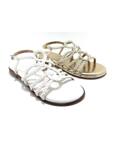 BUBBLE BOBBLE SANDALEN FÜR MÄDCHEN MIT GEFLOCHTENEM DESIGN UND SCHNALLENVERSCHLUSS IN WEISS BLANCO