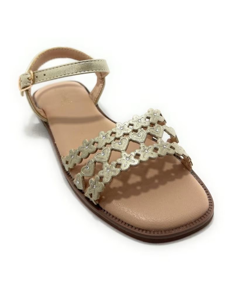 BUBBLE BOBBLE MÄDCHEN-SANDALEN MIT HERZ-DETAILS UND SCHNALLENVERSCHLUSS AMARILLO