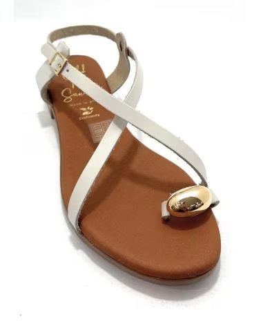 OH MY SANDALS SANDALES PLATES AVEC DÉTAIL ENTRE-DOIGTS BLANCO