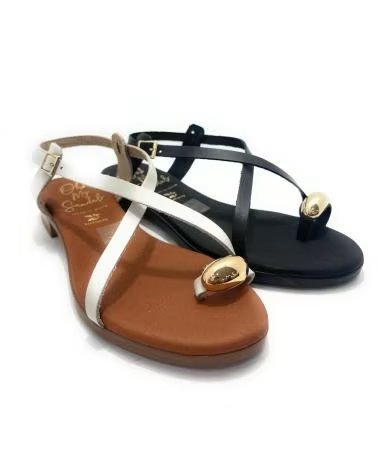 OH MY SANDALS SANDÁLIAS RASTEIRAS DE DEDO COM DETALHE NEGRO