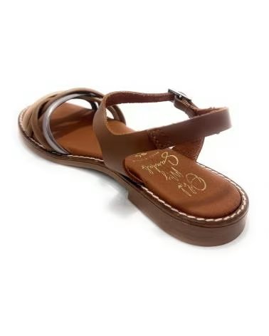 OH MY SANDALS FLACHE SANDALE MIT MEHRFARBIGEN RIEMEN UND SCHNALLENVERSCHLUSS NEGRO