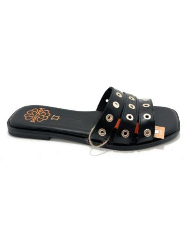 Sandales-habillées-femme-PORRONET-SANDALIA-PIEL-METIDA-OJALES-NEGRO