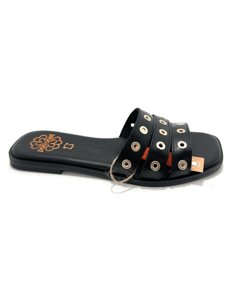 Elegante-sandalen-für-damen-PORRONET-SANDALIA-PIEL-METIDA-OJALES-NEGRO