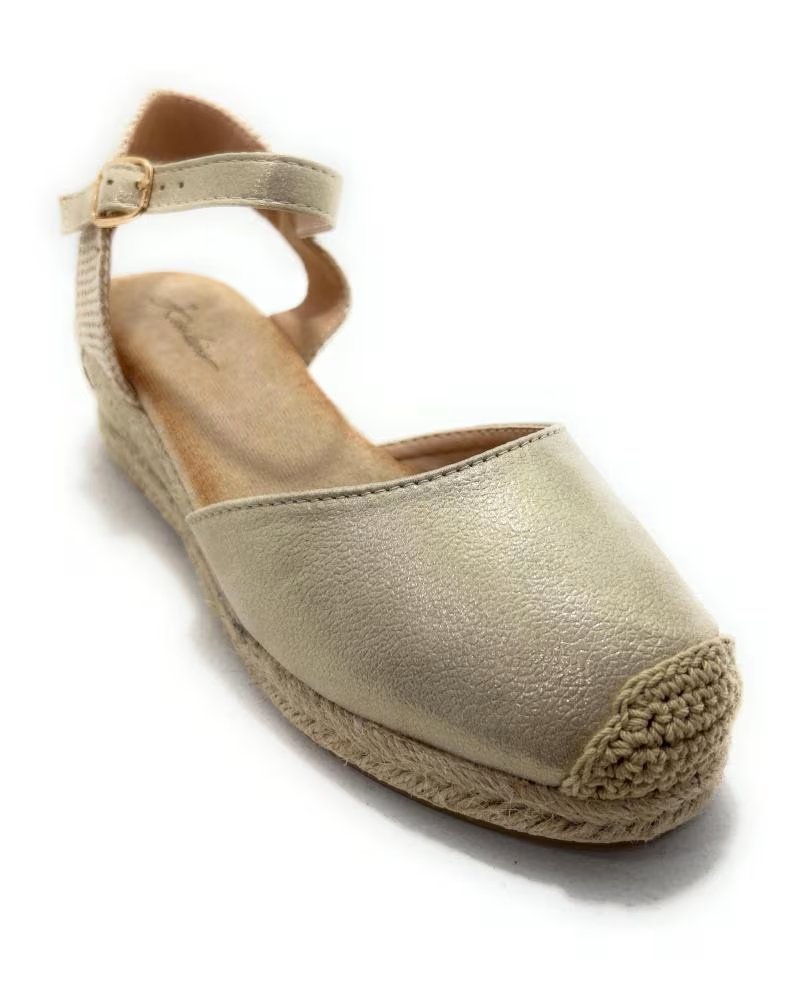 KISS LEISS ESPADRILLAS ZEPPA BASSA CON FIBBIA IN JUTA AMARILLO