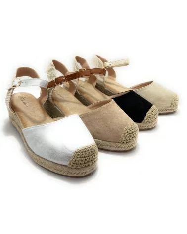 KISS LEISS ESPADRILLAS ZEPPA BASSA CON FIBBIA IN JUTA AMARILLO