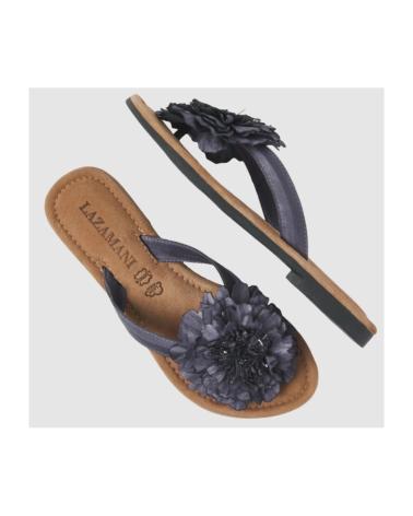Sandalias-de-vestir-para-mujer-LAZAMANI-SANDALIAS-DE-PIEL-CON-ADORNO-DE-PIEL-BLACK