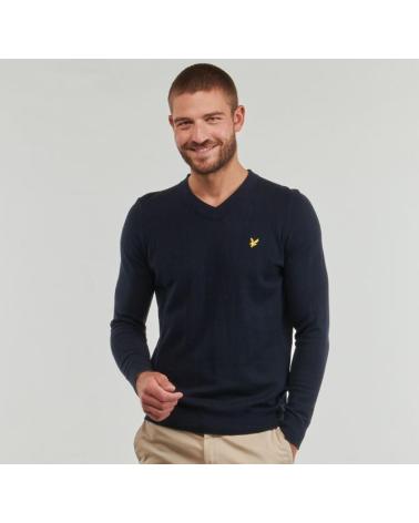 JERSEY LYLE & SCOTT Z271 CON CUELLO V PARA HOMBRE - AZUL MARINO OSCURO Z271 DARK NAVY