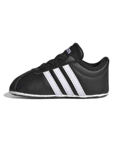 Sportivo-De-Niña-ADIDAS-ZAPATILLAS-VL-COURT-2-0-CRIB-BLANCO-EE6911-NEGRO