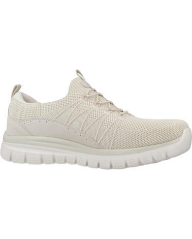 Scarpe-da-ginnastica-casual-da-donna-SKECHERS-ZAPATILLAS-MUJER-MODELO-GRACEFUL-COLOR-BEIS-OFWT