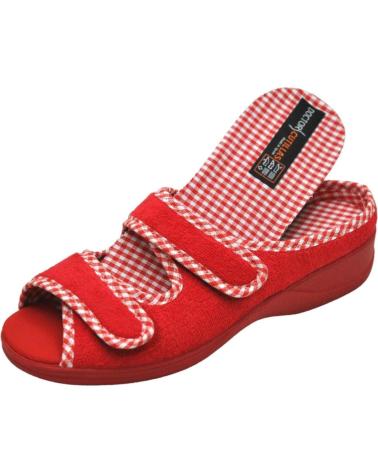 Calzado de casa de Mujer D`CUTILLAS DOCTOR CUTILLAS 21823 ZAPATILLA HOGAR SLIPPER DE MUJER PARA ROJO