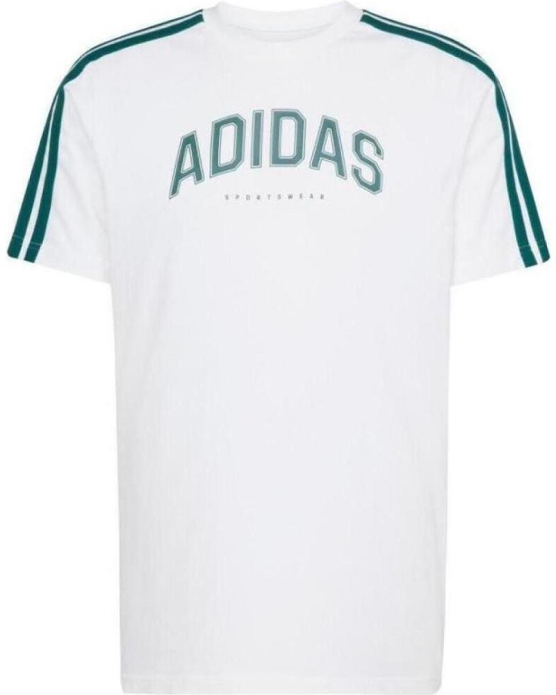 CAMISETA ADIDAS MC COLLEG TEE PARA HOMBRE - BLANCA BLANCO