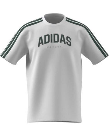 CAMISETA ADIDAS MC COLLEG TEE PARA HOMBRE - BLANCA BLANCO