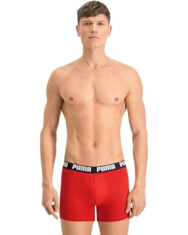 PUMA BASIC BOXER PACK 2 ROSSO E NERO RIF. 701226387-011 BLACK