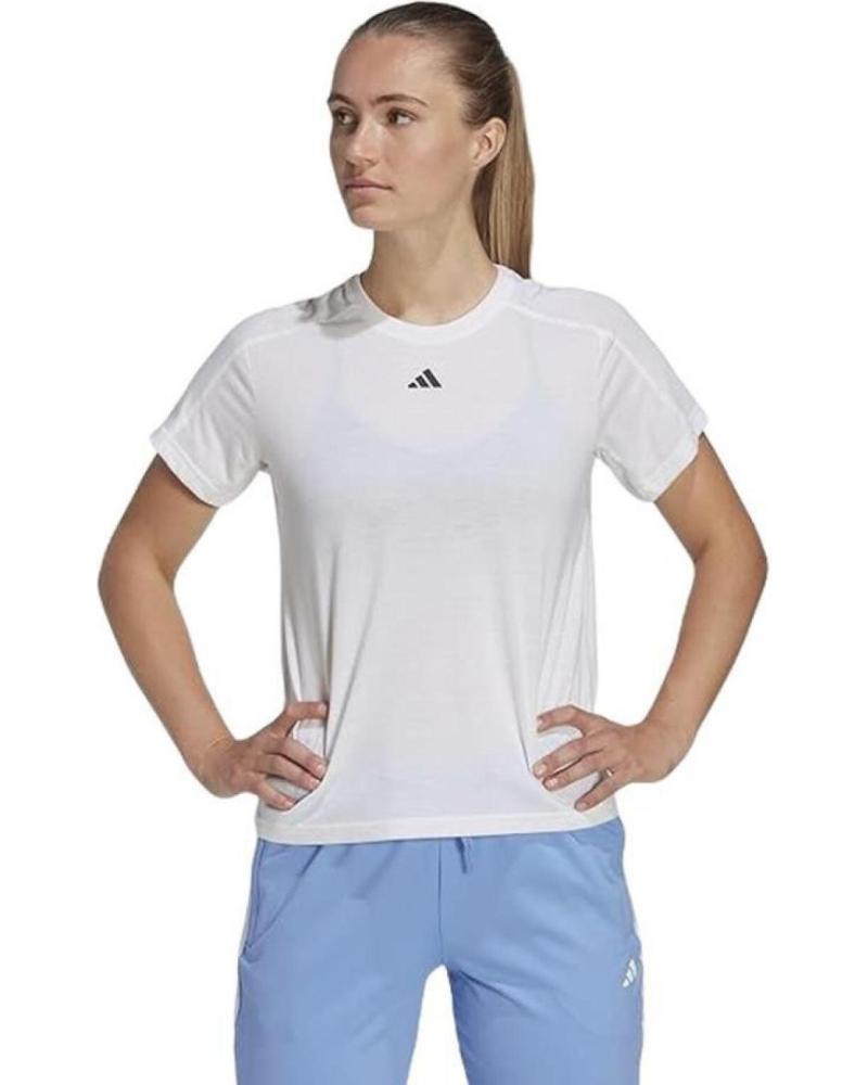 Camisetas-femininas-para-fãs-de-esportes-ADIDAS-MODELO-TR-ES-CREW-T-PARA-MUJER-BLANCO