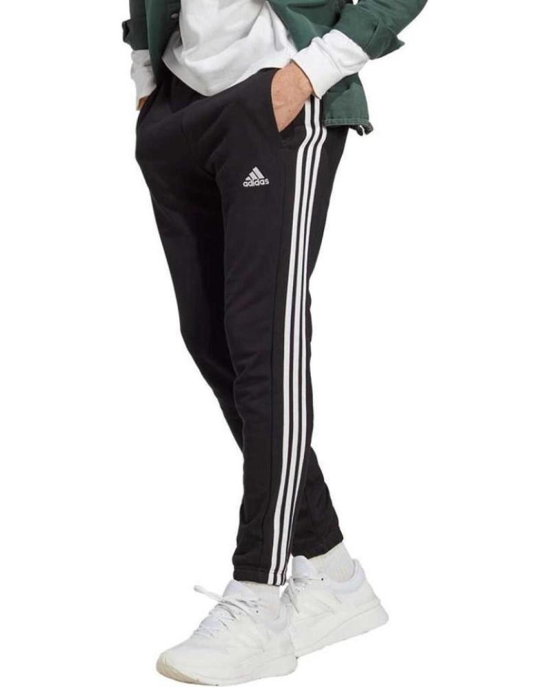 ADIDAS ESSENTIALS LANGE HOSE 3 STREIFEN SCHWARZ IC0050 FÜR HERREN NEGRO