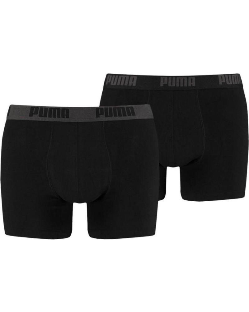 PUMA BOXERS BÁSICOS PRETOS - PACK DE 2 REF. 521015001-230 BLACK