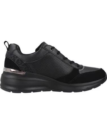 SKECHERS DAMEN SNEAKER BILLION SUBTLE SPOTS BLACK DURALEATHER LEOPARD TRIM 155616 BBK