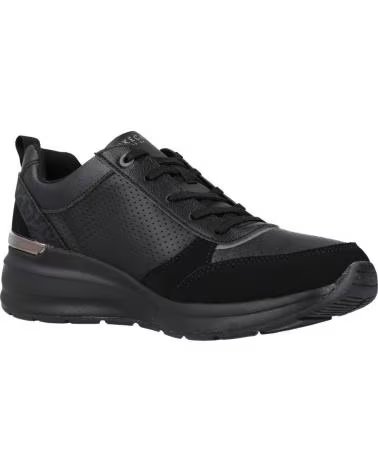 SKECHERS DAMEN SNEAKER BILLION SUBTLE SPOTS BLACK DURALEATHER LEOPARD TRIM 155616 BBK