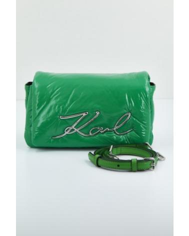-KARL-LAGERFELD-BOLSOS-MUJER-MODELO-K-SIGNATURE-SOFT-SHB-NYLON-COLOR-VERDE-A-A712-BASIL