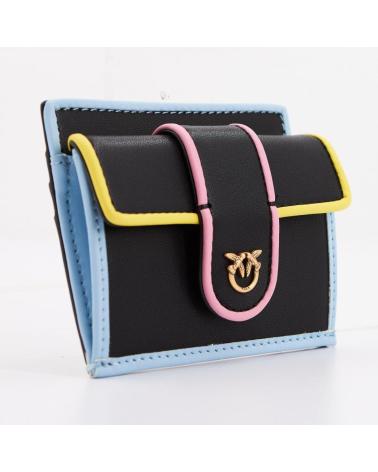 PINKO CARD HOLDER POCKET KARTENHALTER SCHWARZ Z99Q MIT KETTE Z99Q