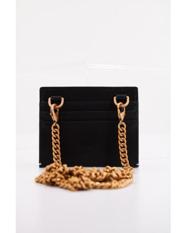 PINKO CARTERAS MUJER MODELO CARD HOLDER POCKET COLOR NEGRO Z99Q