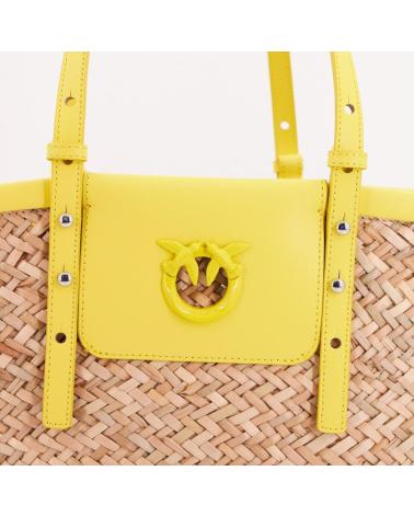 Borse-trachten-da-donna-PINKO-BOLSOS-MUJER-MODELO-LOVE-SUMMER-BASKET-COLOR-AMARILLO-O9YB