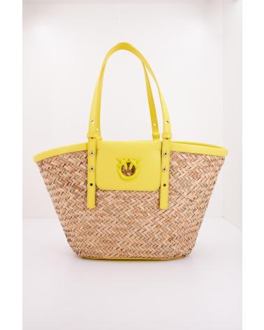 Borse-trachten-da-donna-PINKO-BOLSOS-MUJER-MODELO-LOVE-SUMMER-BASKET-COLOR-AMARILLO-O9YB